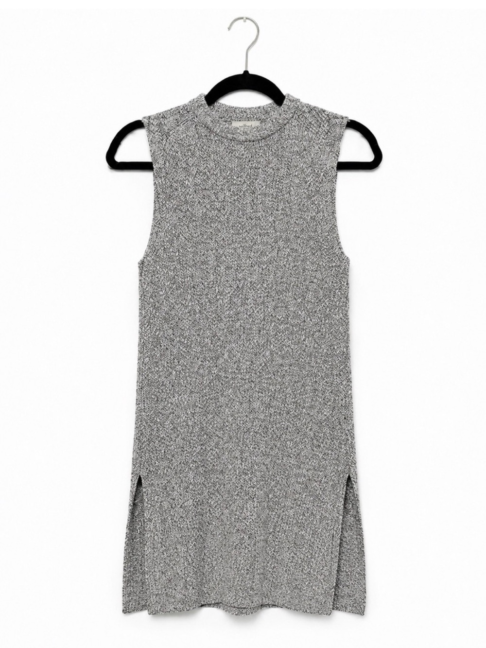 2/25$✨ Aritzia Wilfred Palmier Mock Neck Knit Tunic Top - Pepper Grey XS